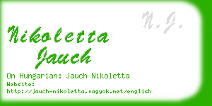 nikoletta jauch business card